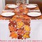 Embroidered Fall Leaves Table Runner for Thanksgiving, Autumn Harvest Decorations (14 × 68 inches)